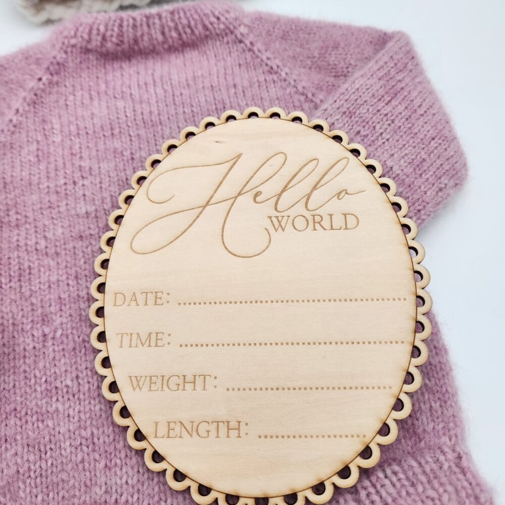 Elegant Hello World Announcement Plaque