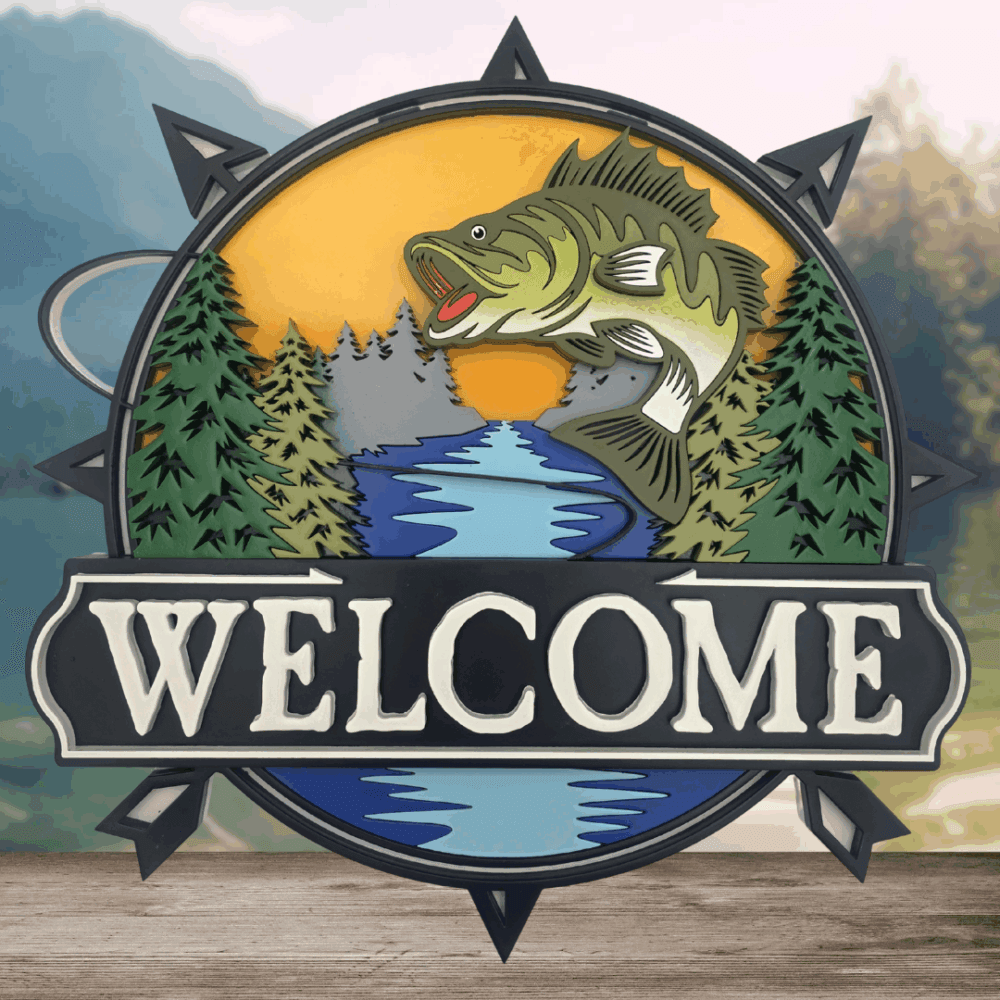 Gone Fishing Door Hanger