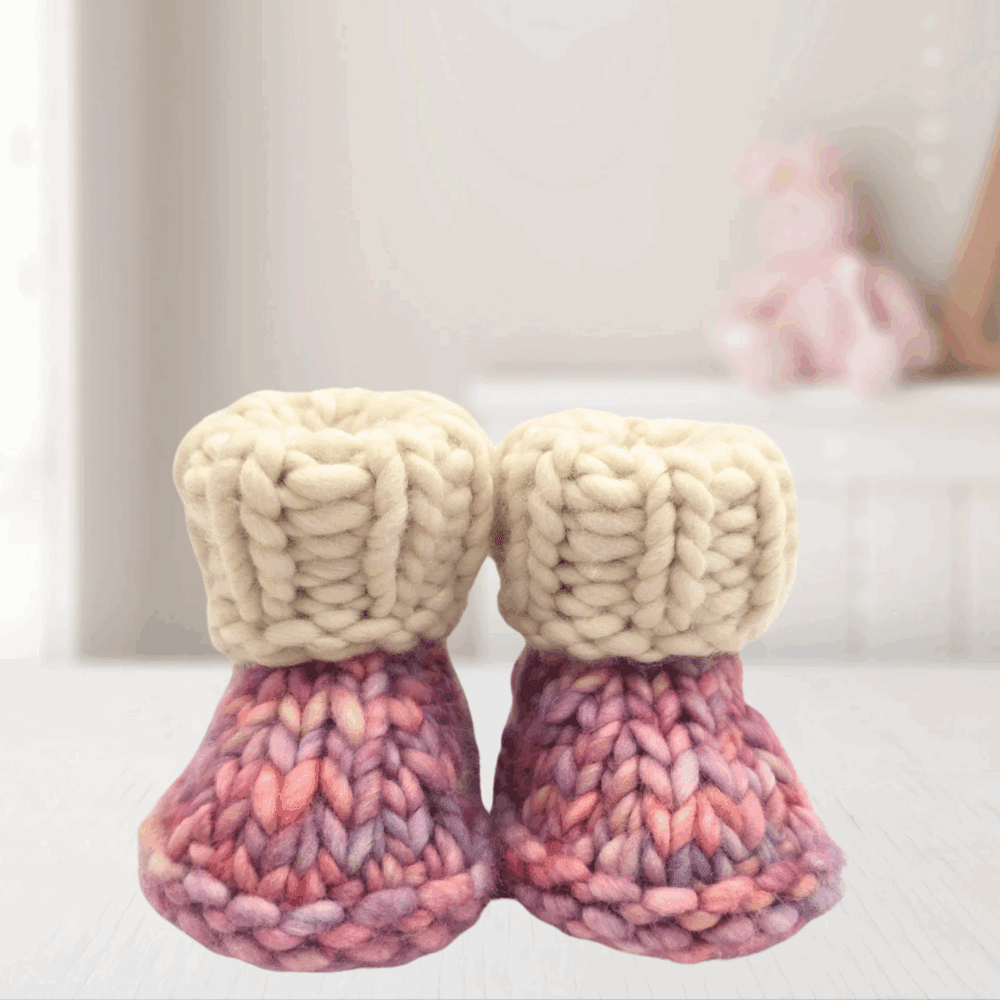 Meraki Booties – Pink/White