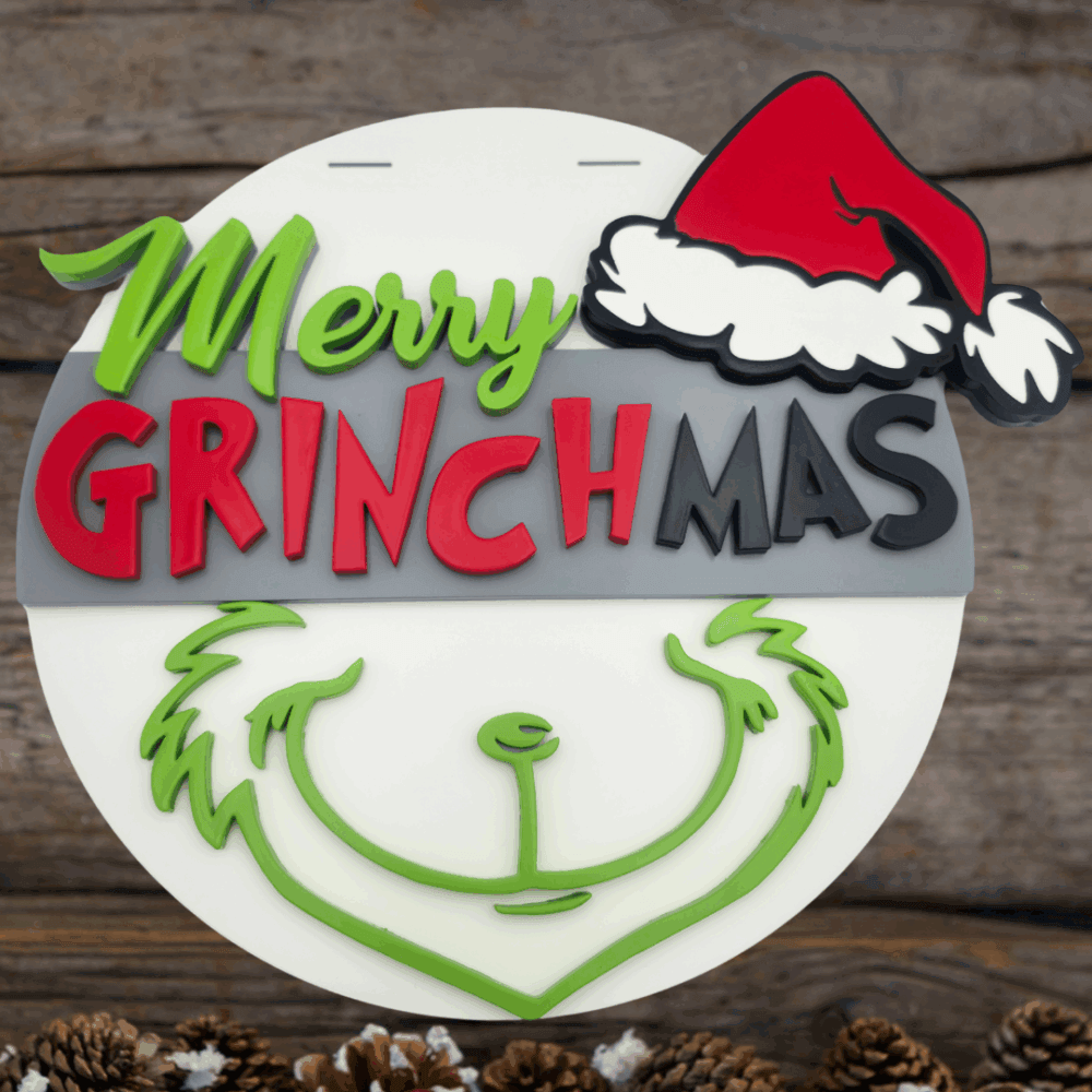Merry Grinchmas Door Hanger