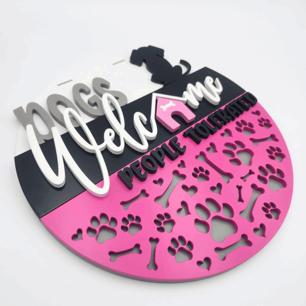Dogs Welcome, People Tolerated Door Hanger