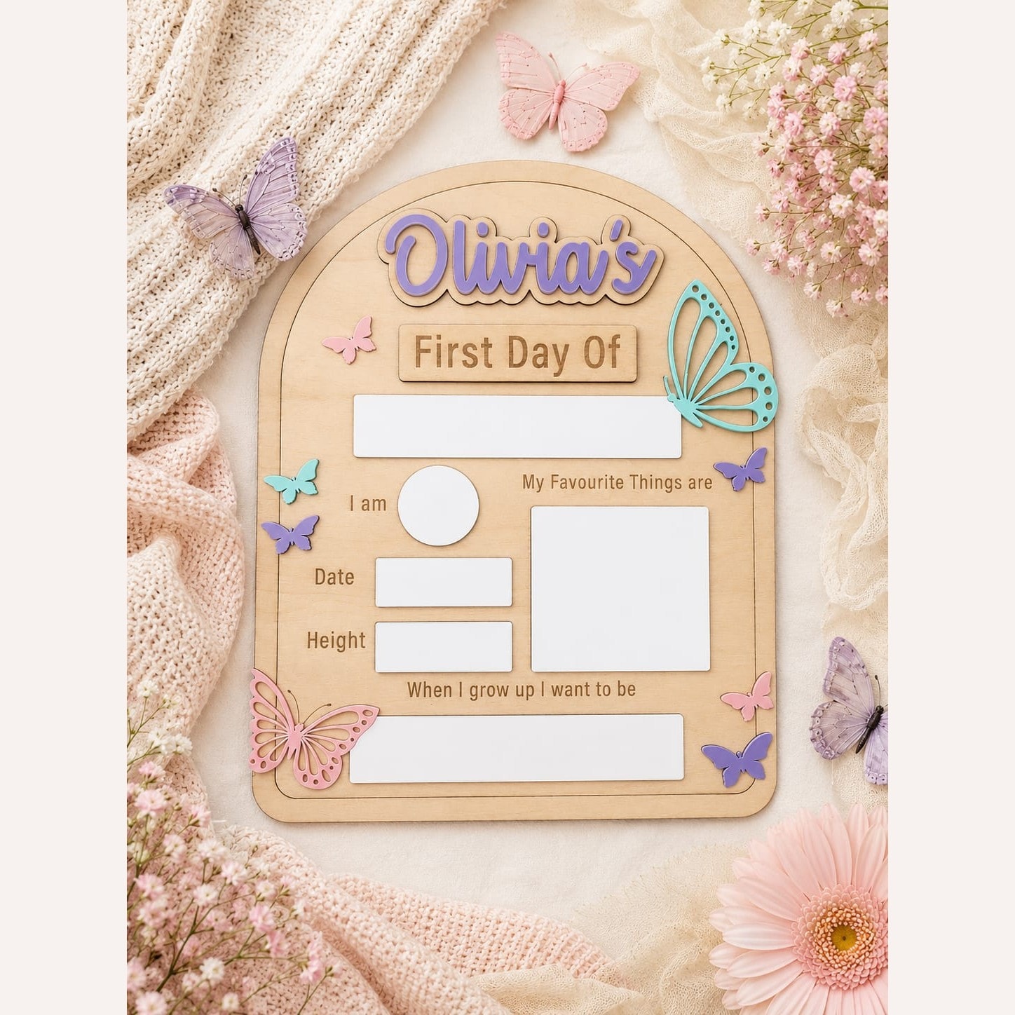 Butterfly First & Last Day Board