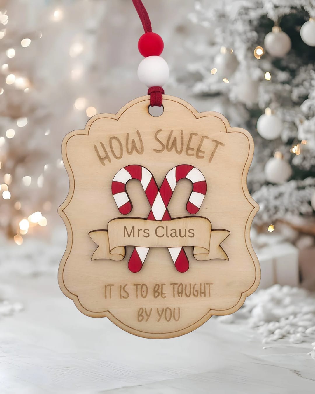 How Sweet It Is To Be Taught By You Teachers Christmas Ornament