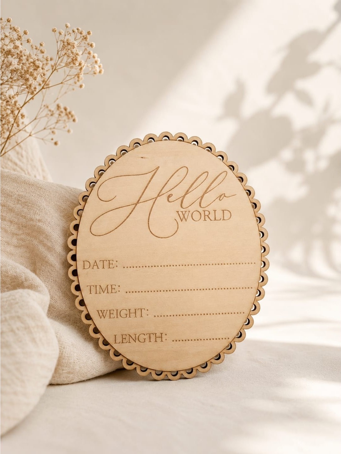 Elegant Hello World Announcement Plaque