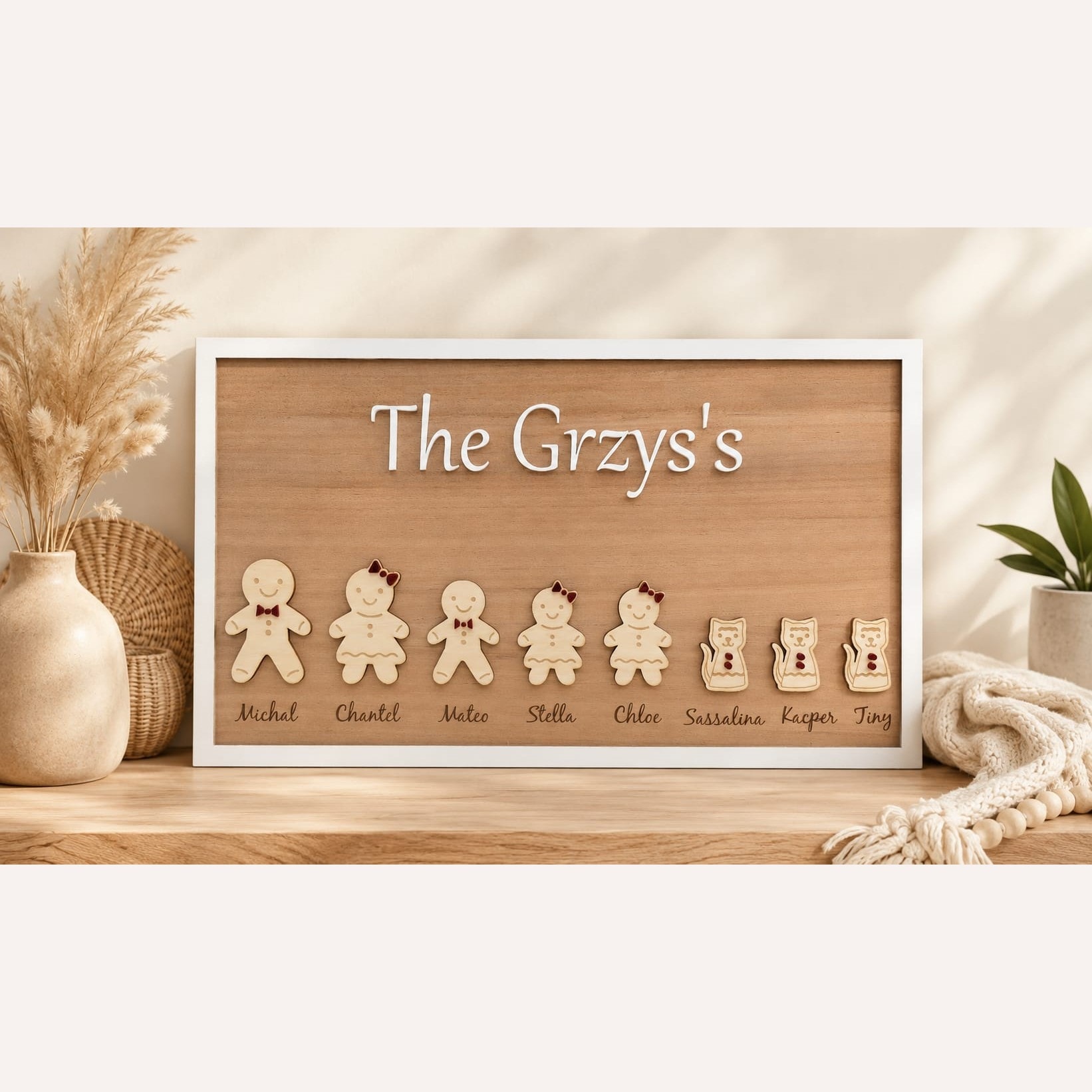 Gingerbread Family plaque