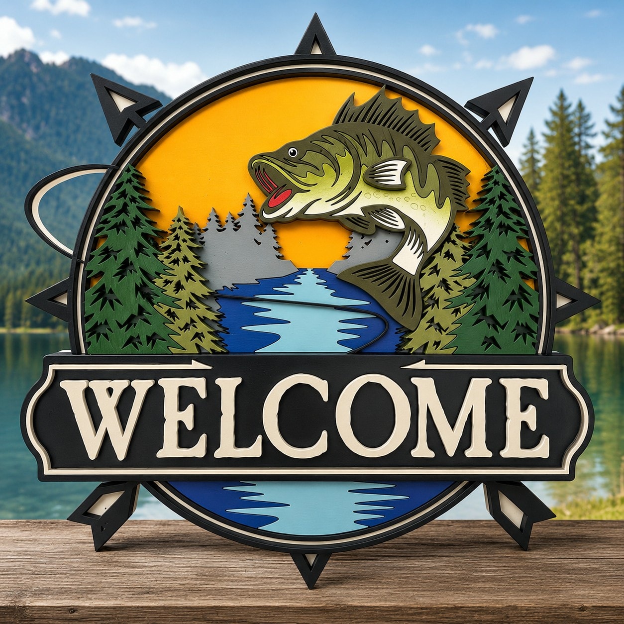 Gone Fishing Door Hanger