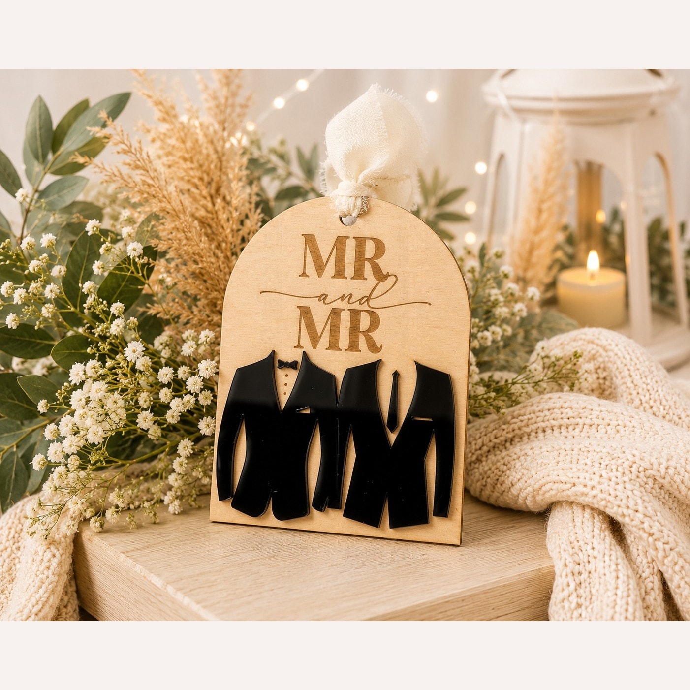 Mr & Mr Wedding Ornament