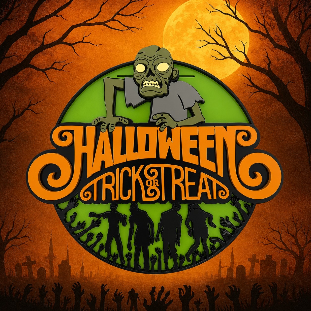 Trick or Treat Halloween Door Hanger